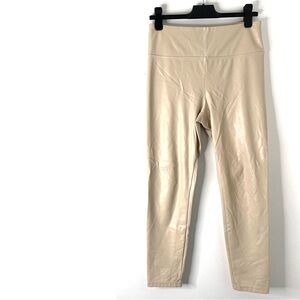 Boston Proper Neutral Cream Vegan Leather Skinny Pants